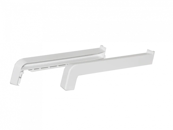 Plastové vonkajšie krytky - nos 25mm - biela RAL 9016 - pár