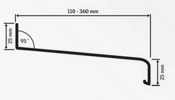 Vonkajšie hliníkové ťahané parapety - biela RAL 9016 3