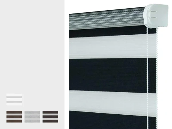 Roleta SOLID M - deň a noc - látka BLACK ELEGANCE