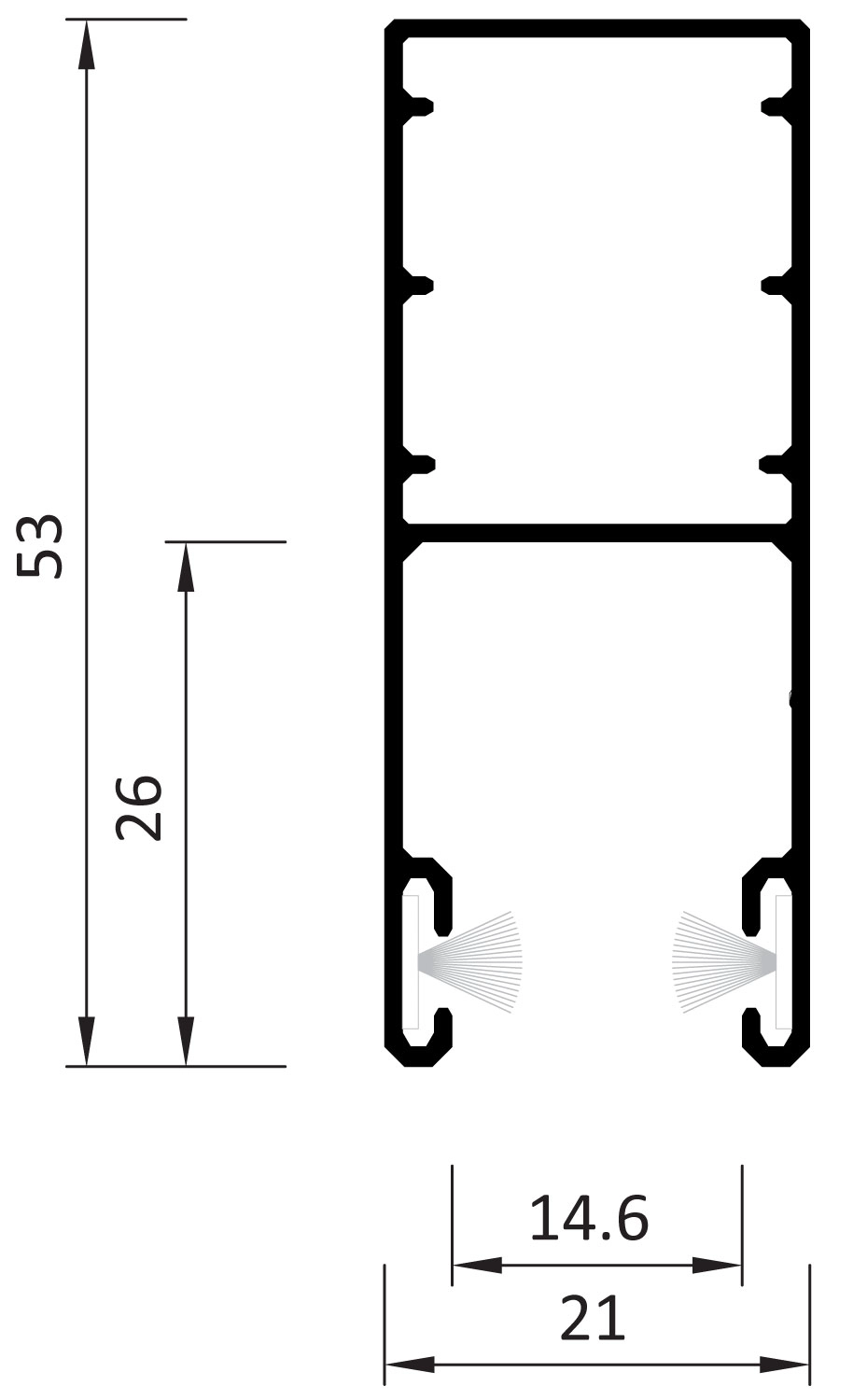 Rez vodiacou lištou